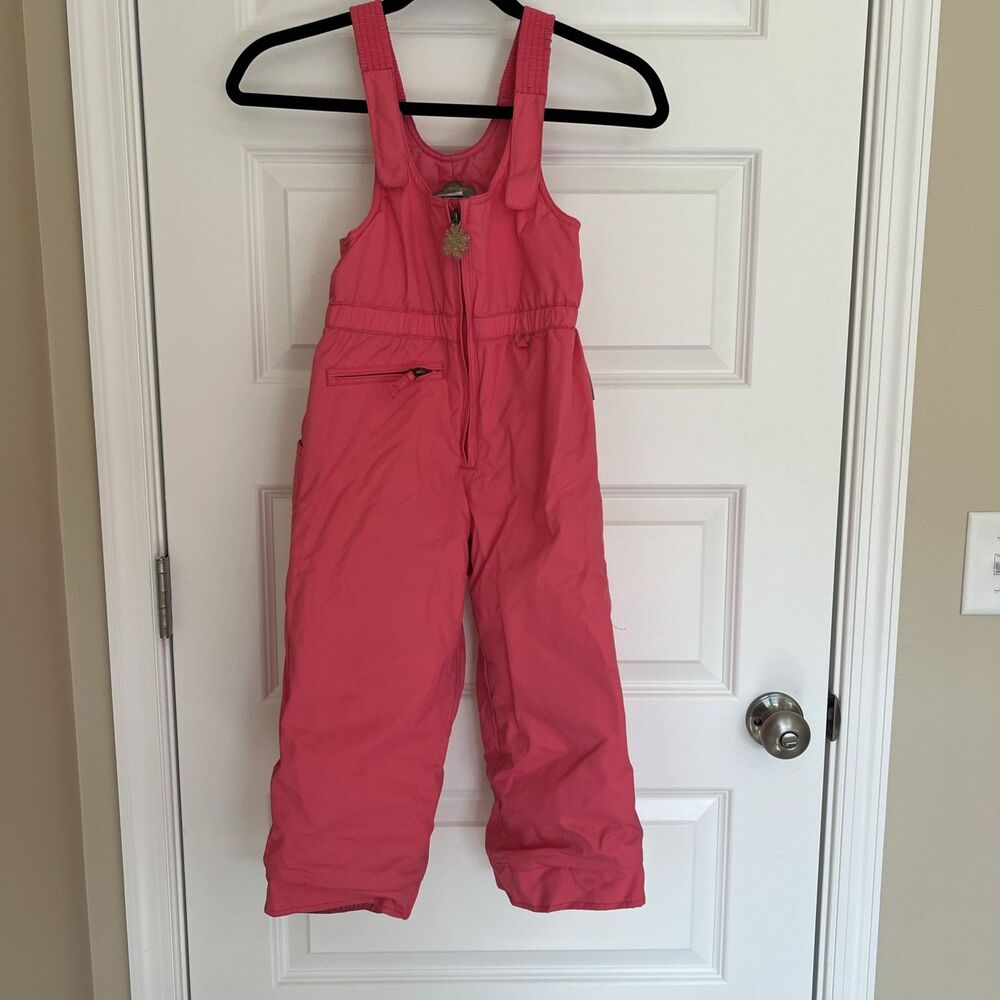 Obermeyer Pink Preschool Size 5 Overall Snow Bib Snow Ski Pants I Grow Cuff